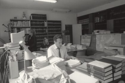 Office workers at their desks