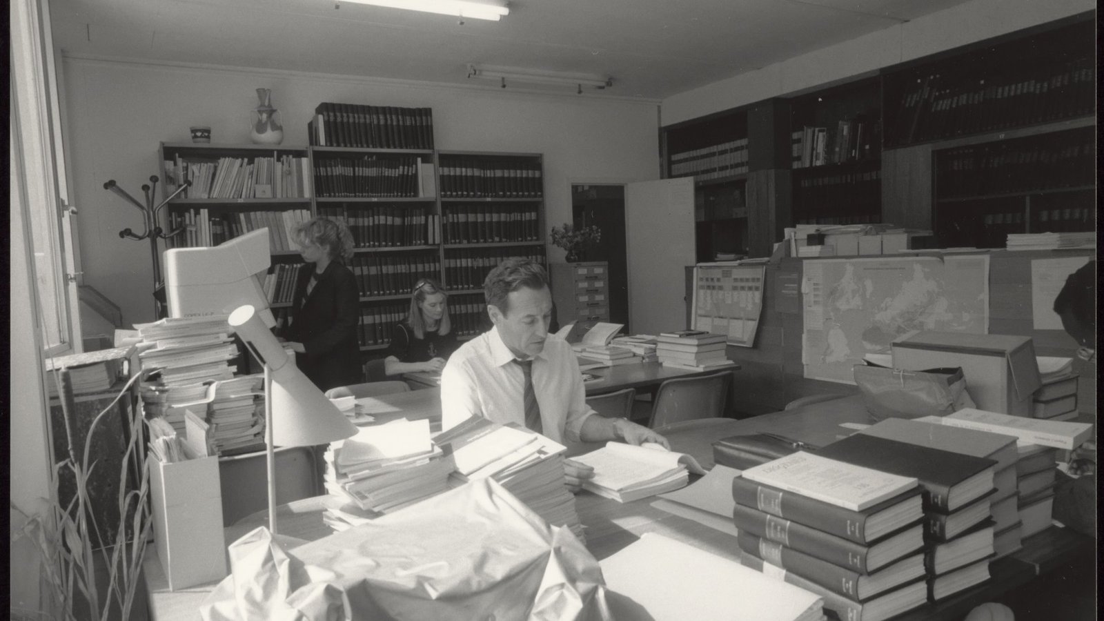 Office workers at their desks