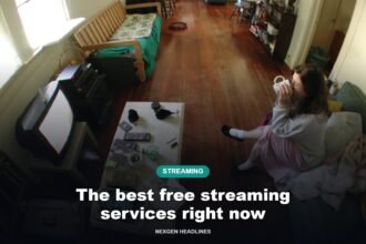 A living room television, illustrating free streaming services in the US