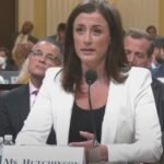 Cassidy Hutchinson testifying at a House January 6 committee hearing in 2022