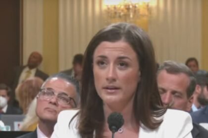 Cassidy Hutchinson testifying at a House January 6 committee hearing in 2022
