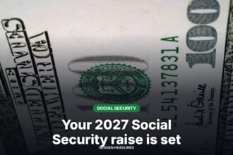 US hundred dollar bills, illustrating the 2027 Social Security cost-of-living increase