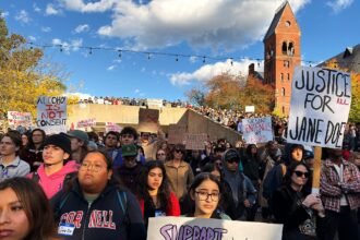 Protest on Cornell University's Ho Plaza, Oct. 5, 2026