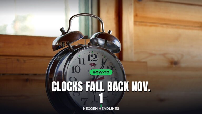 Clocks fall back Nov. 1 - Nexgen Headlines