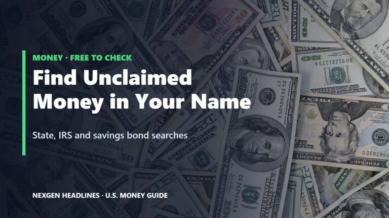 How to find unclaimed money in your name