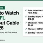 How to watch the NFL without cable in 2026: services and prices