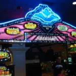 Casino gaming floor with slot machines