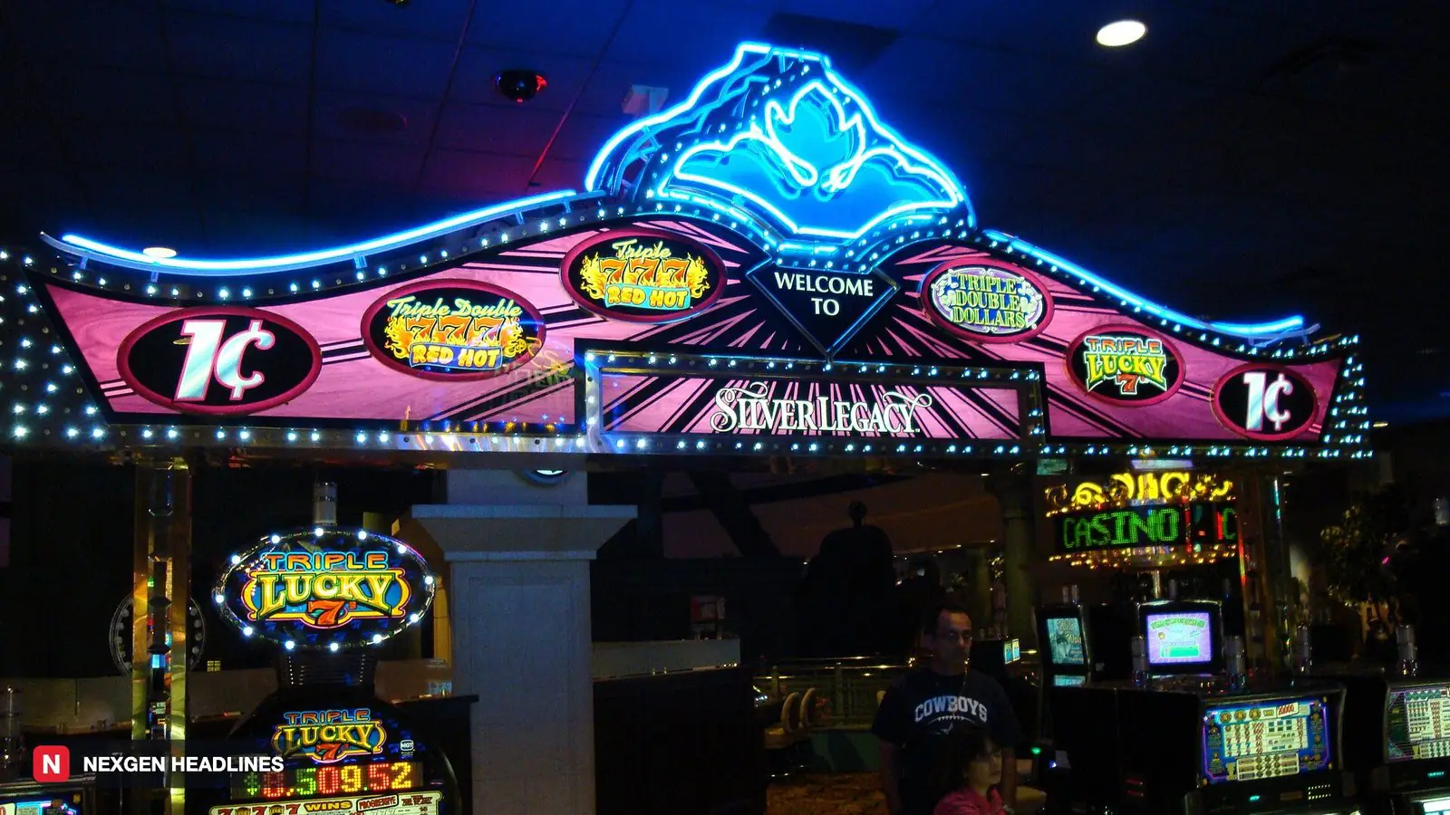 Casino gaming floor with slot machines