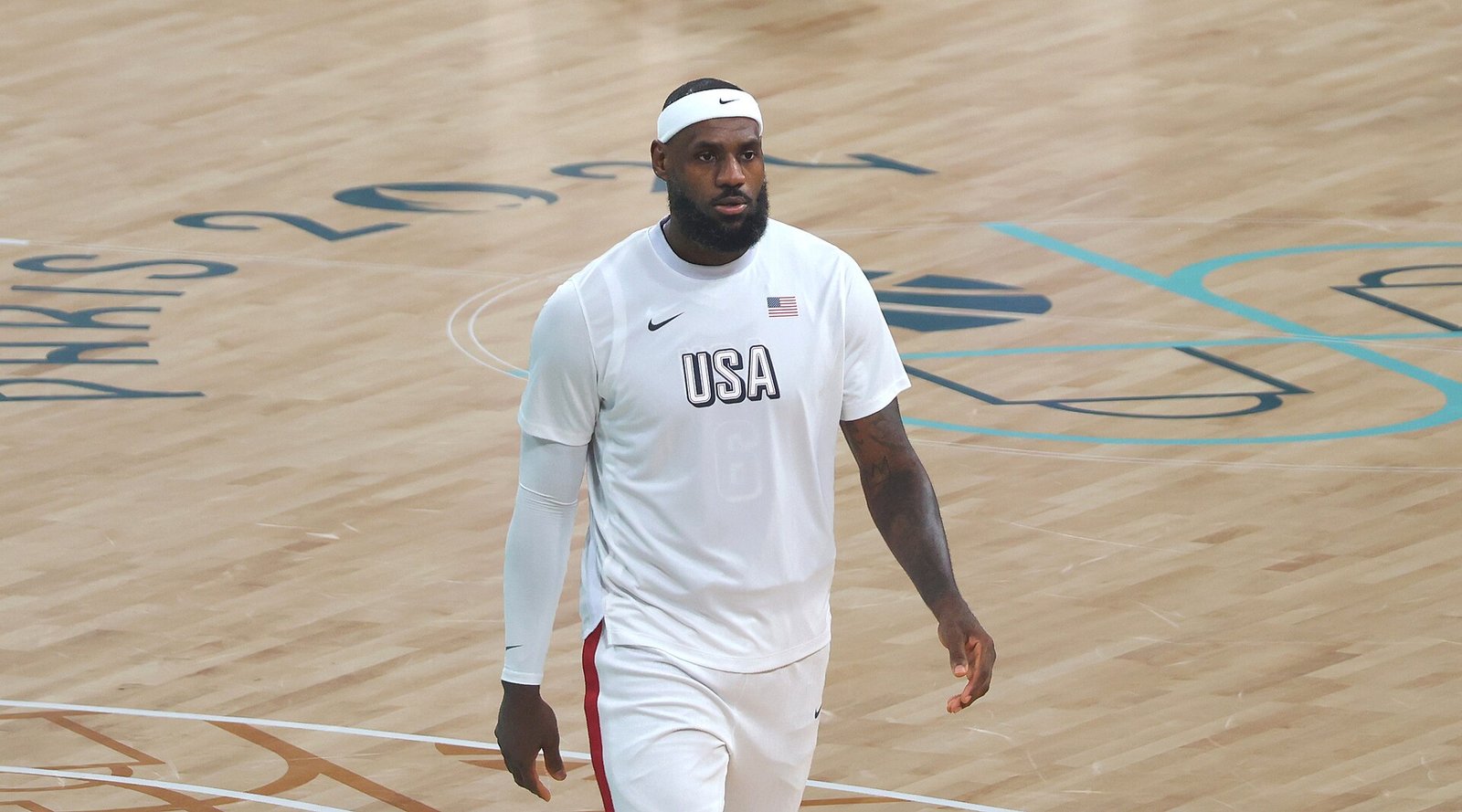 LeBron James on the court