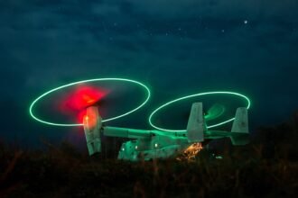 A U.S. Marine Corps MV-22 Osprey