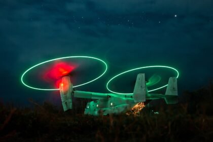 A U.S. Marine Corps MV-22 Osprey