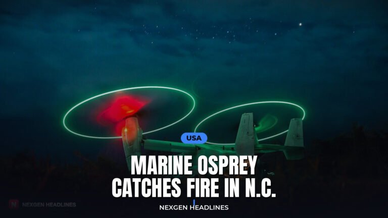 Marine Osprey catches fire in N.C. - Nexgen Headlines