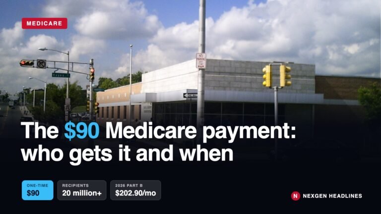 Social Security Administration office: who gets the $90 Medicare payment and when
