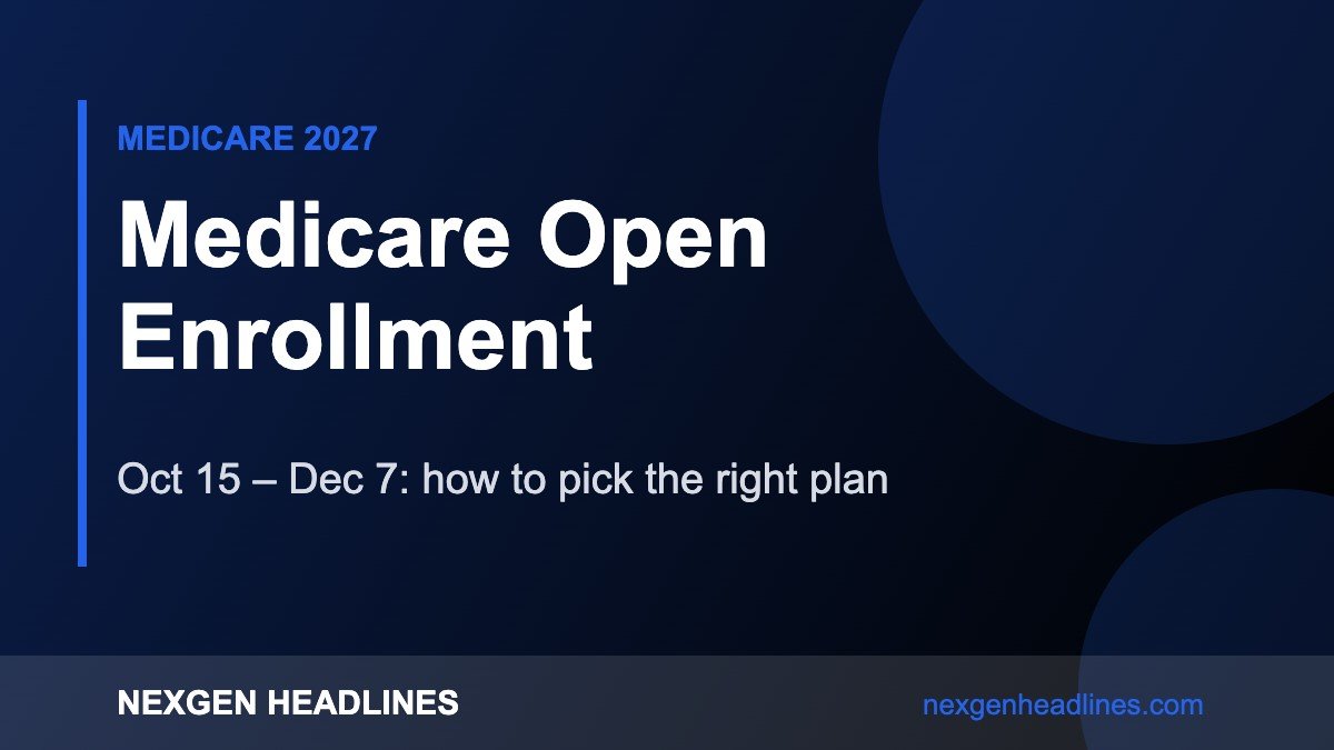 Medicare Open Enrollment – Oct 15 – Dec 7: how to pick the right plan