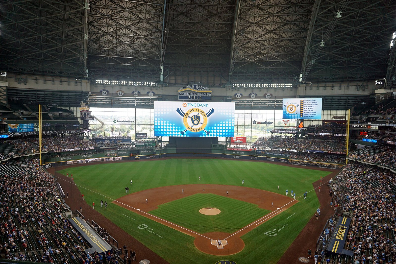 A Milwaukee Brewers home game at American Family Field
