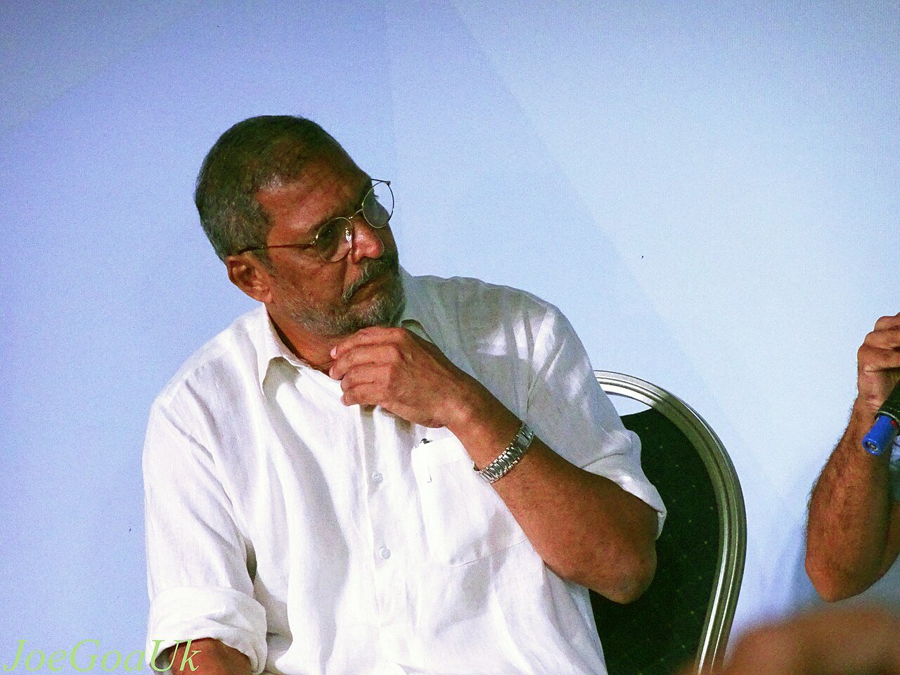 Nana Patekar listening during a session at IFFI Goa 2017