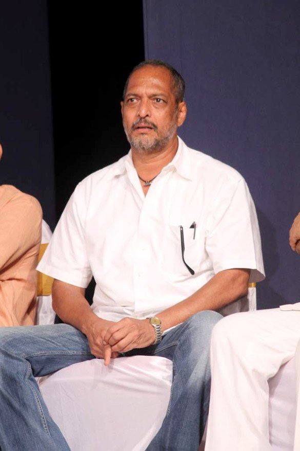 Portrait of Nana Patekar at the press meet for Dr. Prakash Baba Amte