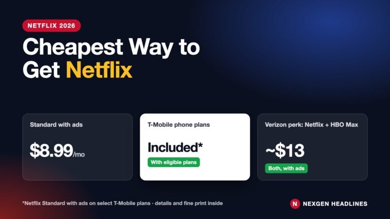 Cheapest ways to get Netflix in 2026 price card