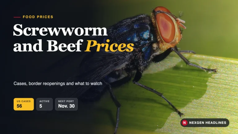 New World screwworm cases and beef prices