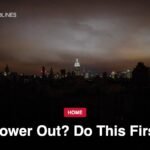 New York City skyline during a power outage