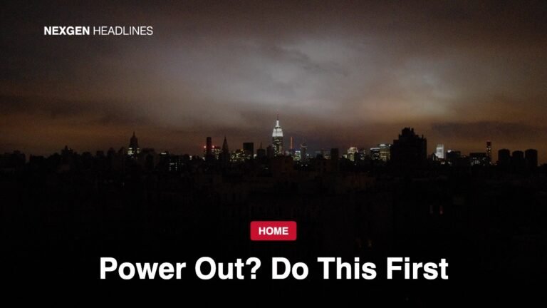 New York City skyline during a power outage