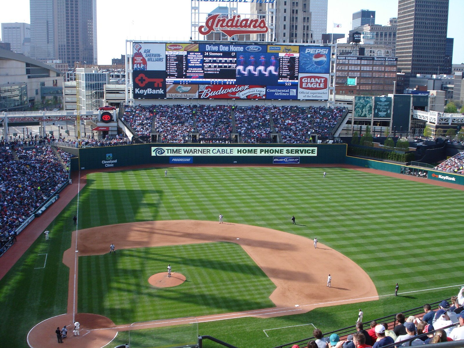 Progressive Field, home of the Cleveland Guardians