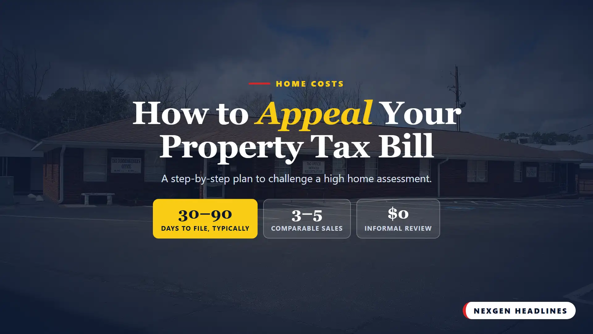 Tattnall County, Georgia tax assessor office, with text: How to appeal your property tax bill