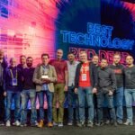 Rockstar Games team accepting an award
