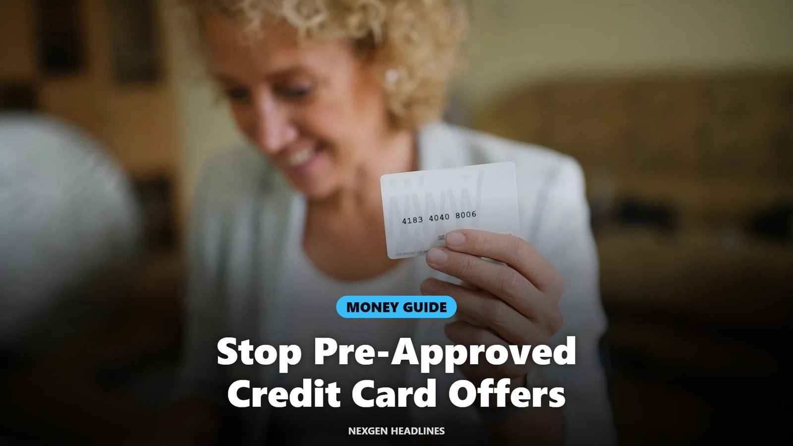 A credit card in a woman's hand