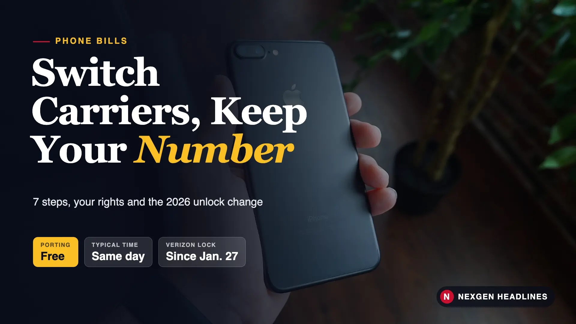 How to switch phone carriers and keep your number: a smartphone in hand