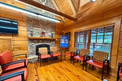 A waiting room at an urgent care clinic in North Carolina