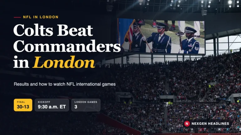 Colts vs Commanders London 2026 and how to watch
